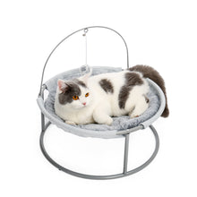 Load image into Gallery viewer, Cat Bed Soft Plush Cat Hammock with Dangling Ball for Cats, Small Dogs Gray
