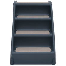 Load image into Gallery viewer, Folding 4-Step Dog Stairs Dark Gray
