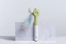 Load image into Gallery viewer, &#39;KITIQUE&quot; 3-in-1 Retractable and Extendable Feathered and Laser Wand Kitty Cat Teaser
