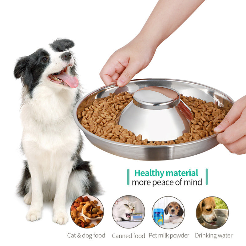 Stainless Steel Non-Slip Rubber Bottom Puppy Dog Bowl Easy to