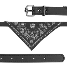 Load image into Gallery viewer, Adjustable Bandana Leather Pet Collar Triangle Scarf
