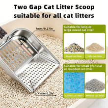 Load image into Gallery viewer, Ownpets Stainless Steel Litter Scoop for Cats, Double-Wide Holes, Large
