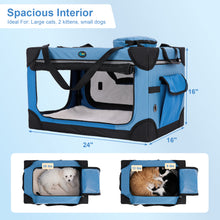 Charger l'image dans la galerie, Ownpets 24 Inches Extra Large Collapsible Cat Carrier for 2 Cats Small Dogs
