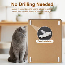 Cargar imagen en el visor de la galería, Ownpets Wall Cat Scratcher, Cute Vertical Cat Scratching Board, Wall Mounted Cat Scratch Pad for Wall, Glass, Wood, and Tile, Furniture Protector, Fish Print Black
