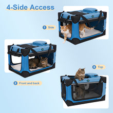 Charger l'image dans la galerie, Ownpets 24 Inches Extra Large Collapsible Cat Carrier for 2 Cats Small Dogs
