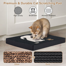 Cargar imagen en el visor de la galería, Ownpets Wall Cat Scratcher, Cute Vertical Cat Scratching Board, Wall Mounted Cat Scratch Pad for Wall, Glass, Wood, and Tile, Furniture Protector, Black

