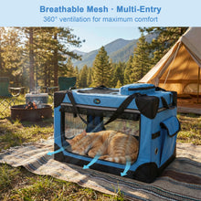 Charger l'image dans la galerie, Ownpets 24 Inches Extra Large Collapsible Cat Carrier for 2 Cats Small Dogs
