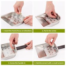 Load image into Gallery viewer, Ownpets Stainless Steel Litter Scoop for Cats, Double-Wide Holes, Large
