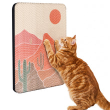 Carica l'immagine nel visualizzatore di Gallery, Ownpets Wall Mounted Cat Scratcher with Adhesive Strips, Cut Design, Red
