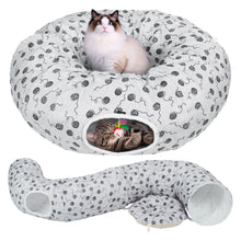 Lade das Bild in den Galerie-Viewer, Ownpets Large Cat Donut Tunnel Bed, Grey
