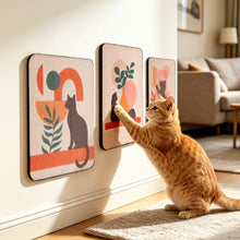 Carica l'immagine nel visualizzatore di Gallery, Wall Mounted Cat Scratcher with Adhesive Strips, Cute Design, Red
