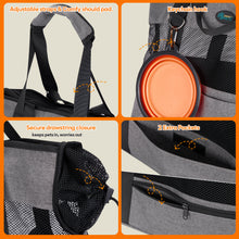 Load image into Gallery viewer, Ownpets XL Cat Dog Purse Carrier, Grey Breathable Mesh, Fits 20lbs
