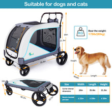 Lade das Bild in den Galerie-Viewer, Ownpets Extra-Large Dog Stroller for Medium Large Dogs Up to 180lbs
