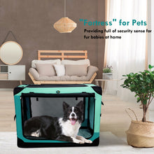Carica l&#39;immagine nel visualizzatore di Gallery, Ownpets 4 Doors Soft Portable Folding Dog Crate Dog Kennel, Green, L
