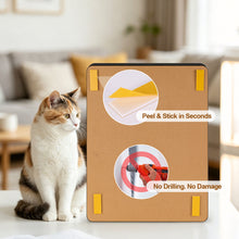 Carica l'immagine nel visualizzatore di Gallery, Ownpets Wall Mounted Cat Scratcher with Adhesive Strips, Cut Design, Red
