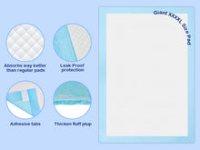 Cargar imagen en el visor de la galería, Ownpets XXXXL Dog Pee Pads 47x31 in, 6-Layer Leak-Proof for Large Pets 40 Count, Quick-Dry, for Puppies Cats Rabbits, Extra Large Training Pads
