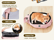 Load image into Gallery viewer, Ownpets XL Dog Sling 15-25lbs, Hands-Free Carrier with Bottom Support Pad Sturdy Base Prevents Pet Sagging, Soft Shoulder Strap for Comfort, Storage Pocket, Secure Fit for Vet &amp; Travel
