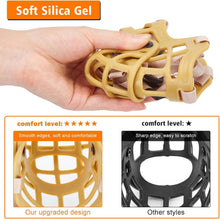 Lade das Bild in den Galerie-Viewer, Ownpets Silicone Basket Muzzle, Adjustable with Movable Cover, Beige, XL Easy to clean silicone, movable cover prevents scavenging, allows drinking when open, adjustable fit
