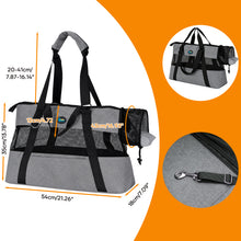 Load image into Gallery viewer, Ownpets XL Cat Dog Purse Carrier, Grey Breathable Mesh, Fits 20lbs
