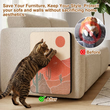Carica l'immagine nel visualizzatore di Gallery, Ownpets Wall Mounted Cat Scratcher with Adhesive Strips, Cut Design, Red
