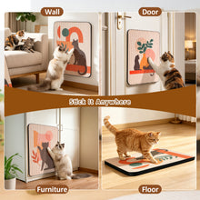 Carica l'immagine nel visualizzatore di Gallery, Wall Mounted Cat Scratcher with Adhesive Strips, Cute Design, Red
