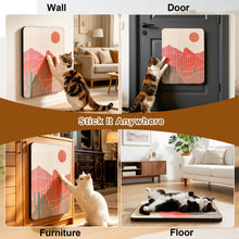 Carica l'immagine nel visualizzatore di Gallery, Ownpets Wall Mounted Cat Scratcher with Adhesive Strips, Cut Design, Red
