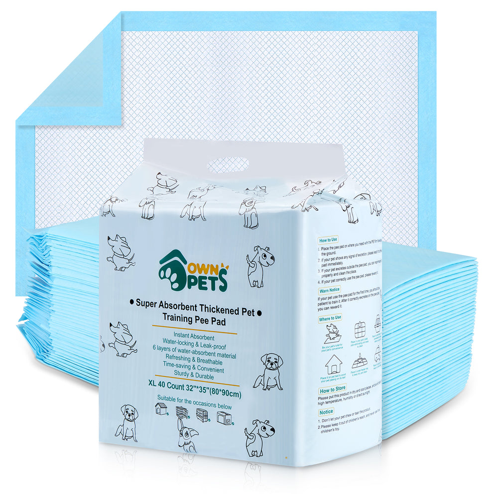 Ownpets Dog Pee Pads, XL(35’’ x 32’’), Disposable Training Pads, 20 Counts