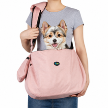 Load image into Gallery viewer, Ownpets XL Dog Sling 15-25lbs, Hands-Free Carrier with Bottom Support Pad Sturdy Base Prevents Pet Sagging, Soft Shoulder Strap for Comfort, Storage Pocket, Secure Fit for Vet &amp; Travel

