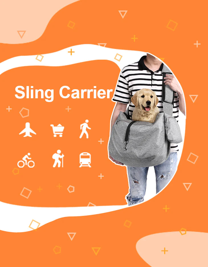 Fascia Porta Animali Ownpets – Trasportino A Tracolla In Tessuto Bianco Per Cani E Gatti Di Piccola Taglia