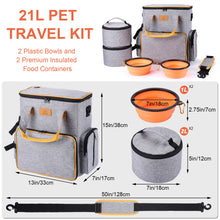 Carica l&#39;immagine nel visualizzatore di Gallery, Dog Travel Bag, Ownpets Travel Bag to Carry Dog Stuff, for Dogs with Multi-Function Pockets, 2 Dog Food Carrier Bags and 2 Pet Collapsible Bowls, Airline Approved Pet Travel Bag with Built-in Waste Bag Dispenser
