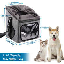 Carica l&#39;immagine nel visualizzatore di Gallery, Ownpets Dog Bike Basket Bag Pet Carrier, Adjustable Shoulder Strap Portable Breathable Bicycle Handlebar Basket for Dogs &amp; Cats
