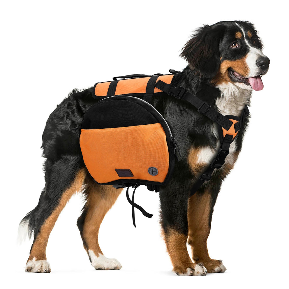 Ownpets Hunderucksack, großer Rucksack für Hunde mit verstellbarem Riemen, wasserdichte und leichte Hundesatteltasche, Hunderucksack für Camping, Reisen und Wandern