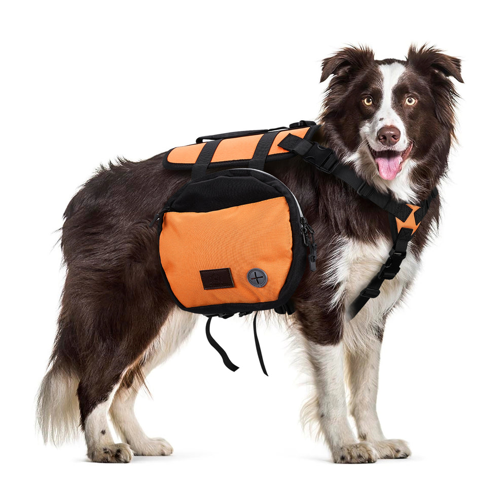 Ownpets Hunderucksack, mittelgroßer Rucksack für Hunde mit verstellbarem Riemen, wasserdichte und leichte Hundesatteltasche, Hunderucksack für Camping, Reisen und Wandern