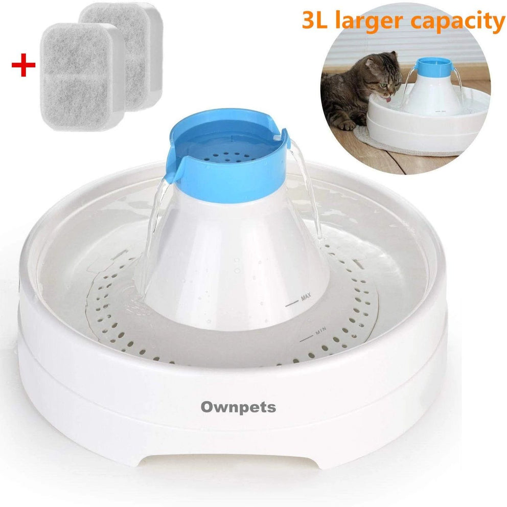 Ownpets Automatischer Trinkbrunnen für Haustiere (3 l/0,8 Gallonen) für Katzen und Hunde