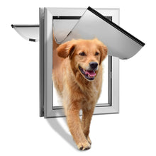 Load image into Gallery viewer, 192 Ownpets Double Flaps Metal Dog Door Large Pet Door - Aluminum, 11.6 * 16.8
