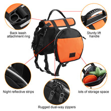 Cargar imagen en el visor de la galería, Ownpets Dog Backpack, Medium, with Adjustable Strap, Waterproof and Lightweight Dog Saddle Bag, Dog Pack Hound
