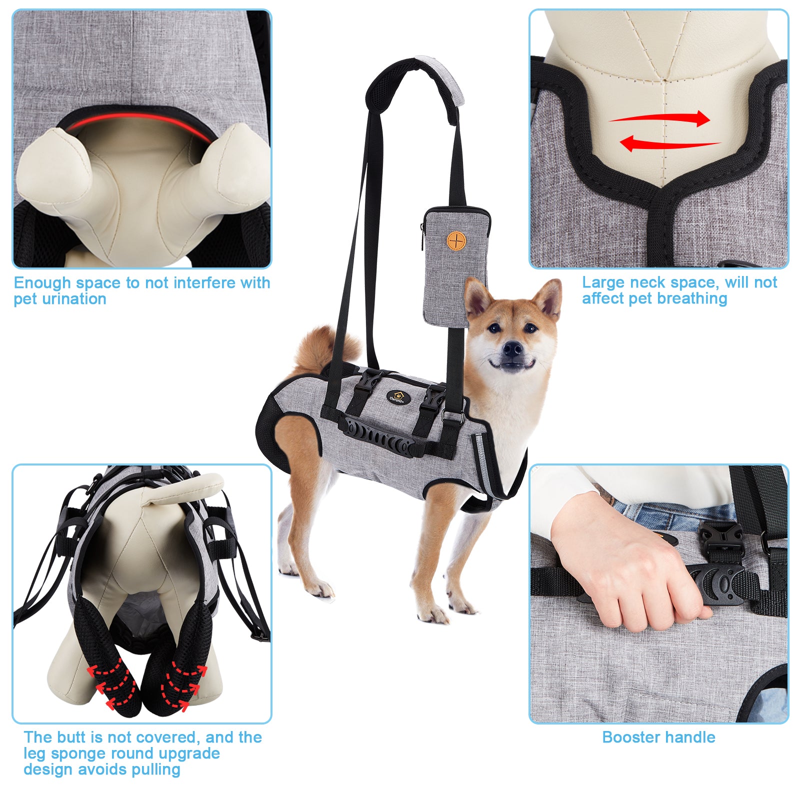 Ivdd Dog Support Ownpets Dog Support Harness Set - Mobility Aid Sling ...