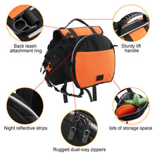 Cargar imagen en el visor de la galería, Ownpets Dog Backpack, Large, with Adjustable Strap, Waterproof and Lightweight Dog Saddle Bag, Dog Pack Hound
