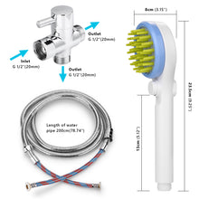 Load image into Gallery viewer, Ownpets Pet Shower Sprayer, Dog Combing Shower Sprayer with Hose &amp; Diverter for Dogs &amp; Cats, Ideal Pet Bath Brush Sprayer Set for Indoor, Outdoor Bathing, Grooming, Massaging &amp; More
