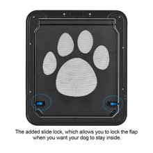 Load image into Gallery viewer, 041 Ownpets Lockable Pet Door for Screen door ( Large ) with Magnetic Flap &amp; Lock, 12x14x0.4
