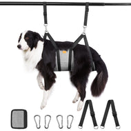 Ownpets Pet Grooming Hammock, Breathable Dog Grooming Hammock with Carabiners, Pet Grooming Harness Sling for Grooming, Hair Nail Trimming Cutting & More（M）