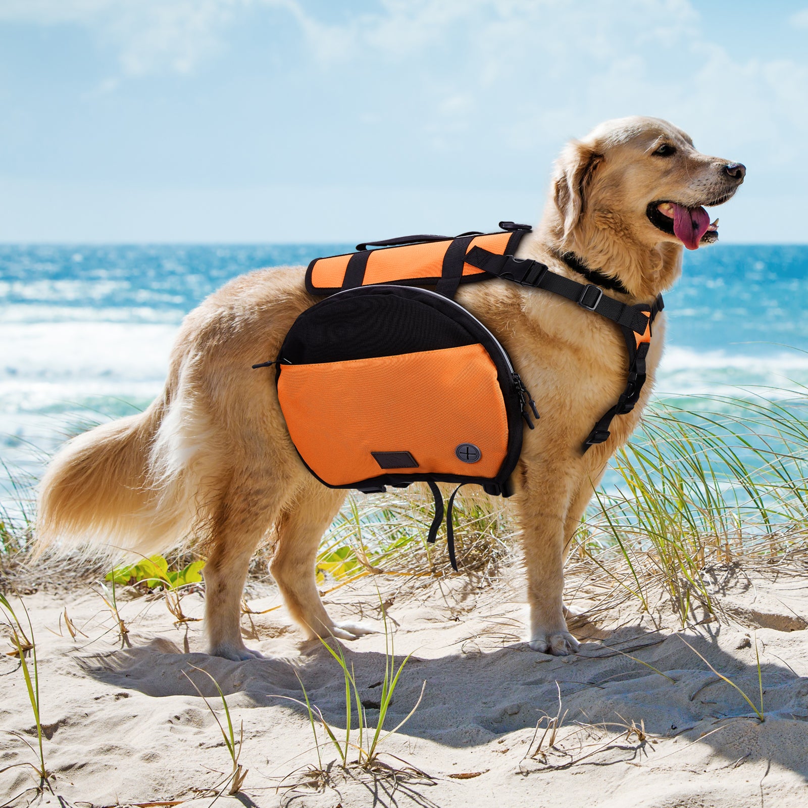 Ownpets Dog Life Jacket, Reflective Dog Safety Vest Adjustable Pet Lif
