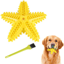 Charger l&#39;image dans la galerie, Ownpets Jouet à mâcher pour chien, Starfish Squeaky Teeth Cleaning Chew Toy for Puppies, Small &amp; Medium Dogs - Jaune
