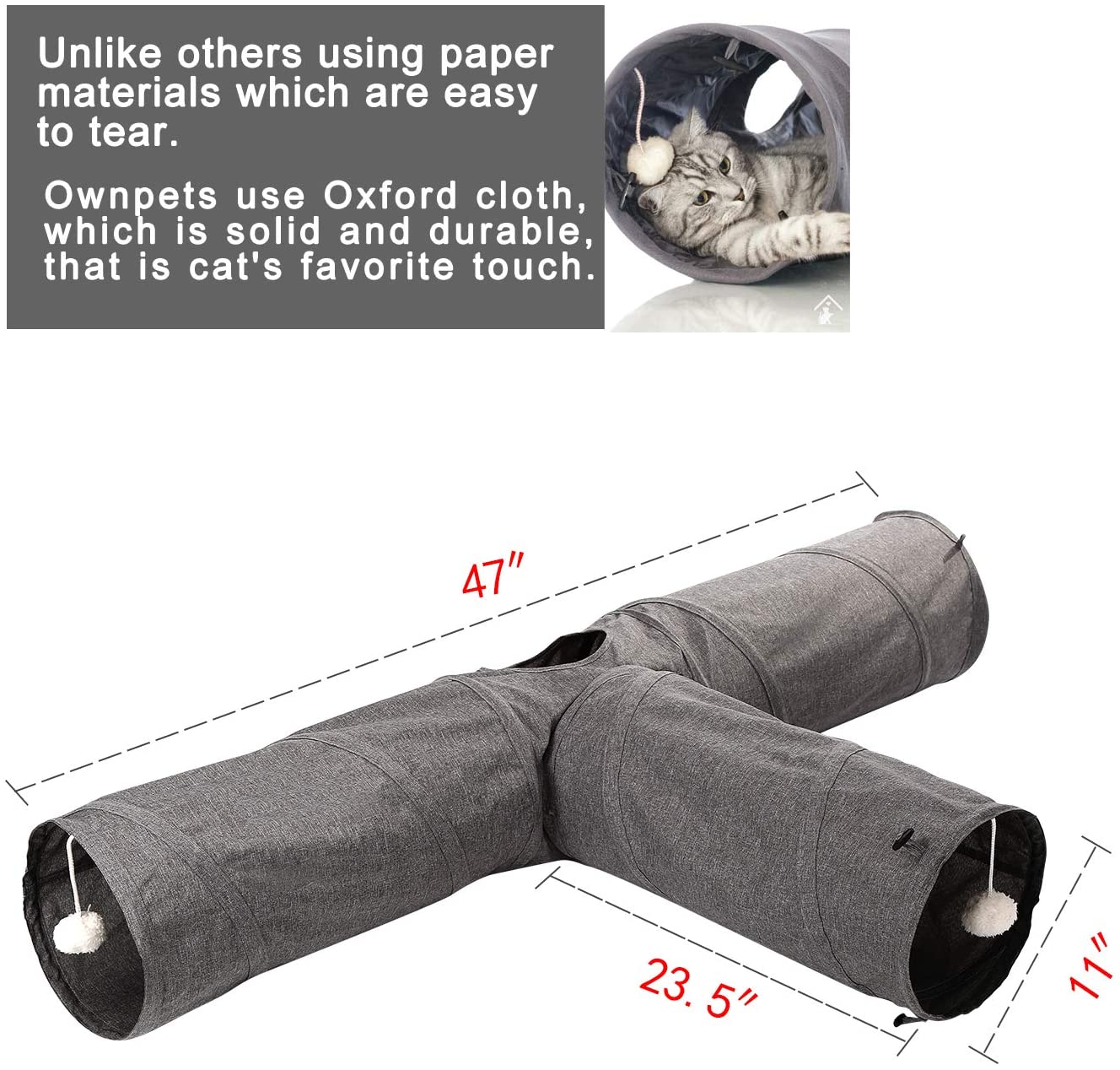 5-Wege Katzentunnel Mit Knisterfunktion - Faltbarer Spieltunnel Für Katzen & Kleintiere