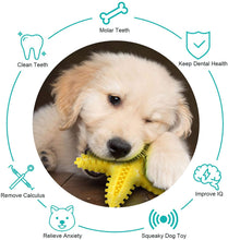 Carica l&#39;immagine nel visualizzatore di Gallery, Ownpets Dog Chew Toy, Starfish Squeaky Teeth Cleaning Chew Toy for Puppies, Small &amp; Medium Dogs -Yellow
