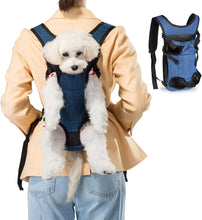 Charger l&#39;image dans la galerie, Ownpets Legs Out Front Dog Carrier (M: 7.5inch x 14inch), sac à dos de transport mains libres réglable pour animal de compagnie, idéal pour chat de petite et moyenne taille, chien chiot toutou
