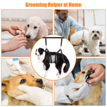 Load image into Gallery viewer, Ownpets Pet Grooming Hammock, Breathable Dog Grooming Hammock with Carabiners, Pet Grooming Harness Sling for Grooming, Hair Nail Trimming Cutting &amp; More（M）

