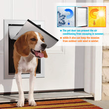 Carica l&#39;immagine nel visualizzatore di Gallery, 192 Ownpets Double Flaps Metal Dog Door Large Pet Door - Aluminum, 11.6 * 16.8
