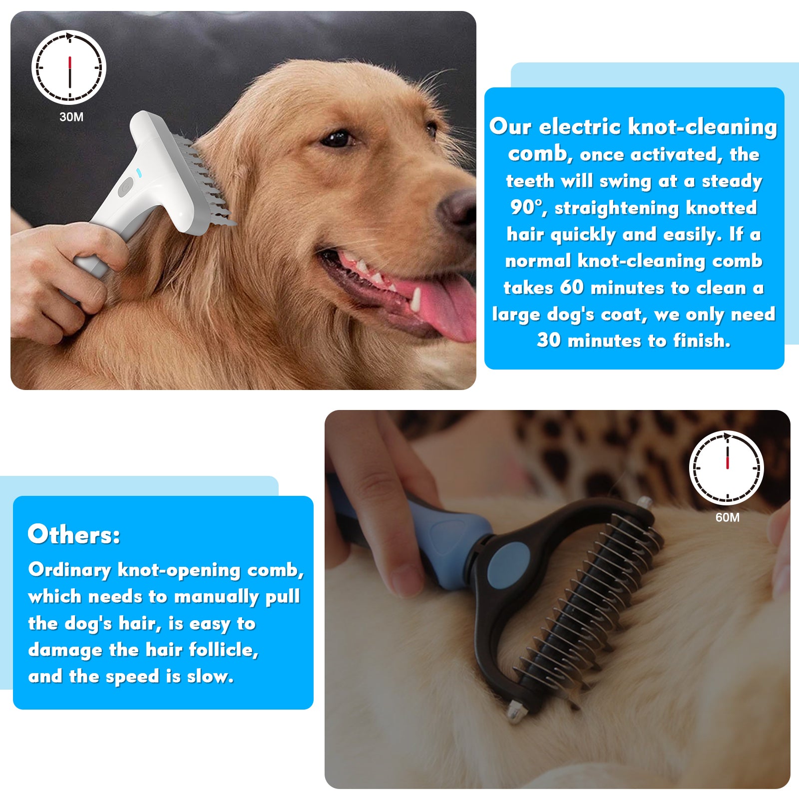 Ownpets Electric Pet Detangling Brush US