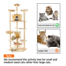 Cargar imagen en el visor de la galería, 80&quot; Solid Cute Sisal Rope Plush Cat Climb Tree Cat Tower

